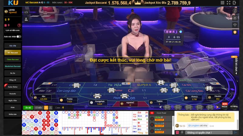 Các cửa cược trong Baccarat tại Kubet